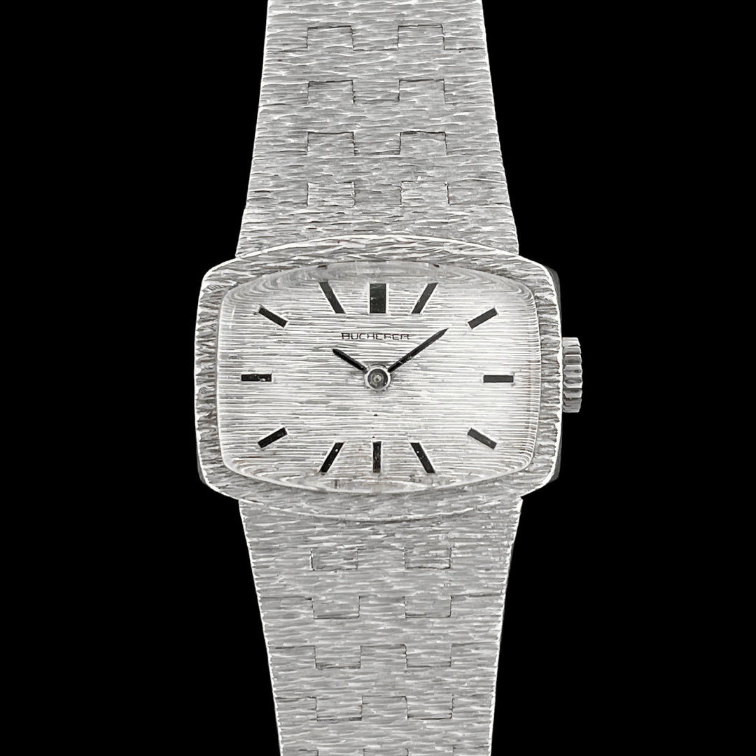 Bucherer Frosted Tonneau in solid silver